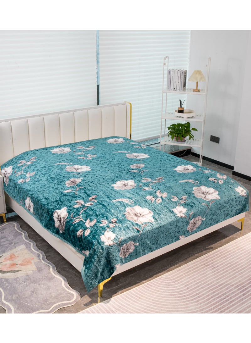 Stargold Single Ply Premium Cloudy Blanket Made by 100% Polyester SPUN YARN Obtained from Virgin Polyester Which is Suitable for winter and Rainy Season 155 X 210 CM 5LB - Image 1