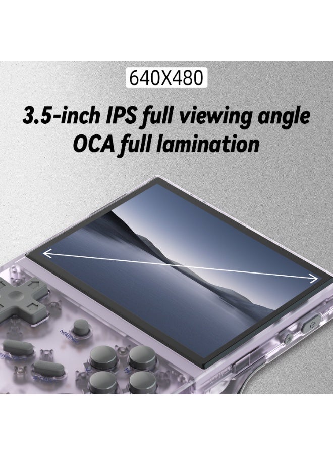 ANBERNIC RG35XX New Retro Handheld Game Console Linux System HDTV Output 3.5 Inch IPS Screen 64G TF Card 5500+ Classic Games 2600mAh Battery Purple - Image 5