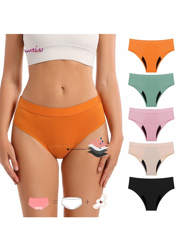 Generic Breathable Leakproof Menstrual Panties for Women Apricot  - Image 4