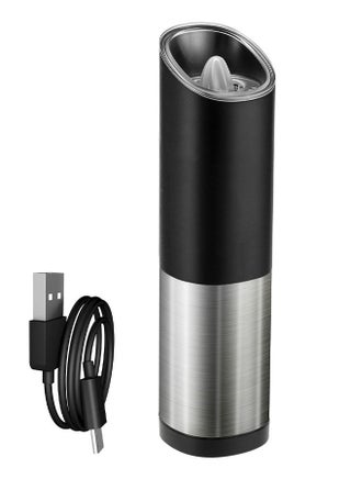 INKBIRD مطحنة ملح وفلفل كهربائية أوتوماتيكية قابلة للشحن تعمل بالجاذبية مع ضوء أزرق LED سعة 85 مل قابلة لتعديل خشونة الطحن وتشغيل بيد واحدة - مثالية للمطبخ