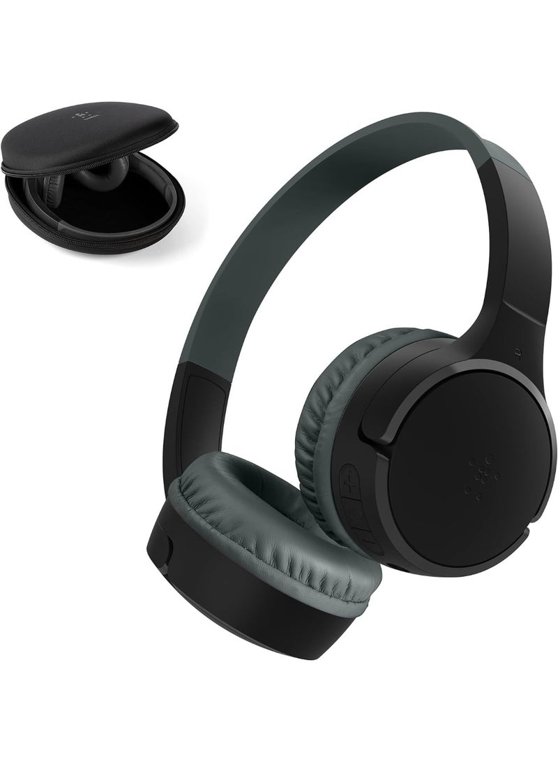بيلكين سماعات رأس لاسلكية للأطفال SoundForm Mini مع ميكروفون مدمج، 30 ساعة من وقت التشغيل، وملصقات ممتعة - سماعات فوق الأذن للتعلم عبر الإنترنت، المدرسة، السفر، آيفون، آيباد، جالاكسي - - Image 1