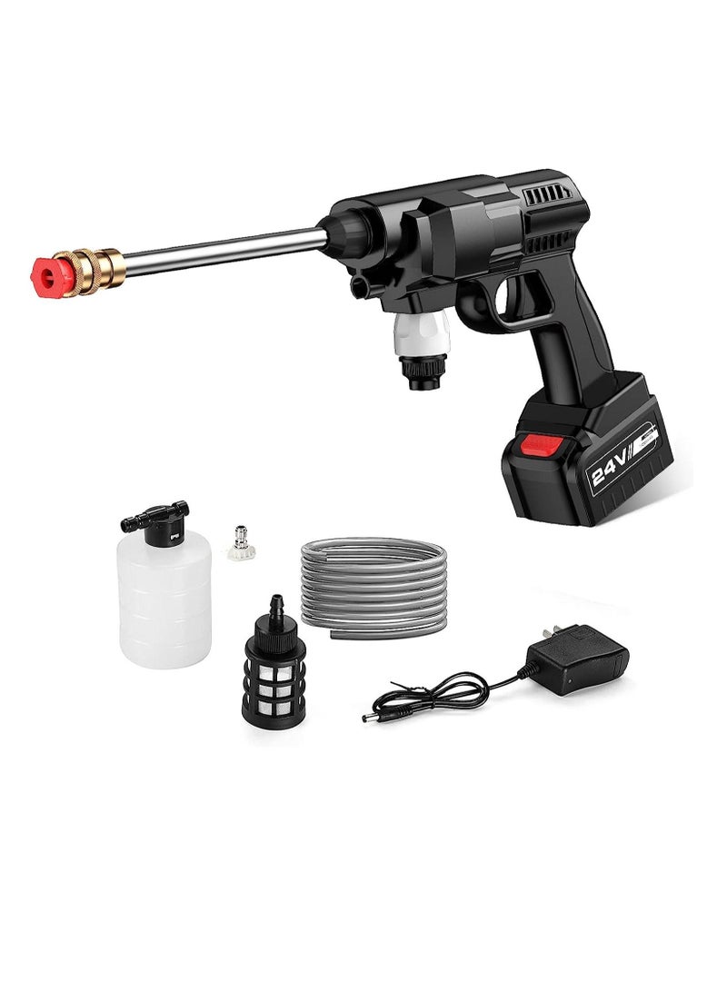 Generic Portable Pressure Washer, 24V Battery Power Max 435 PSI Cordless Electric Power Washers Cleaner for Washing Cars, Watering Flowers, Cleaning Floors  - Image 1