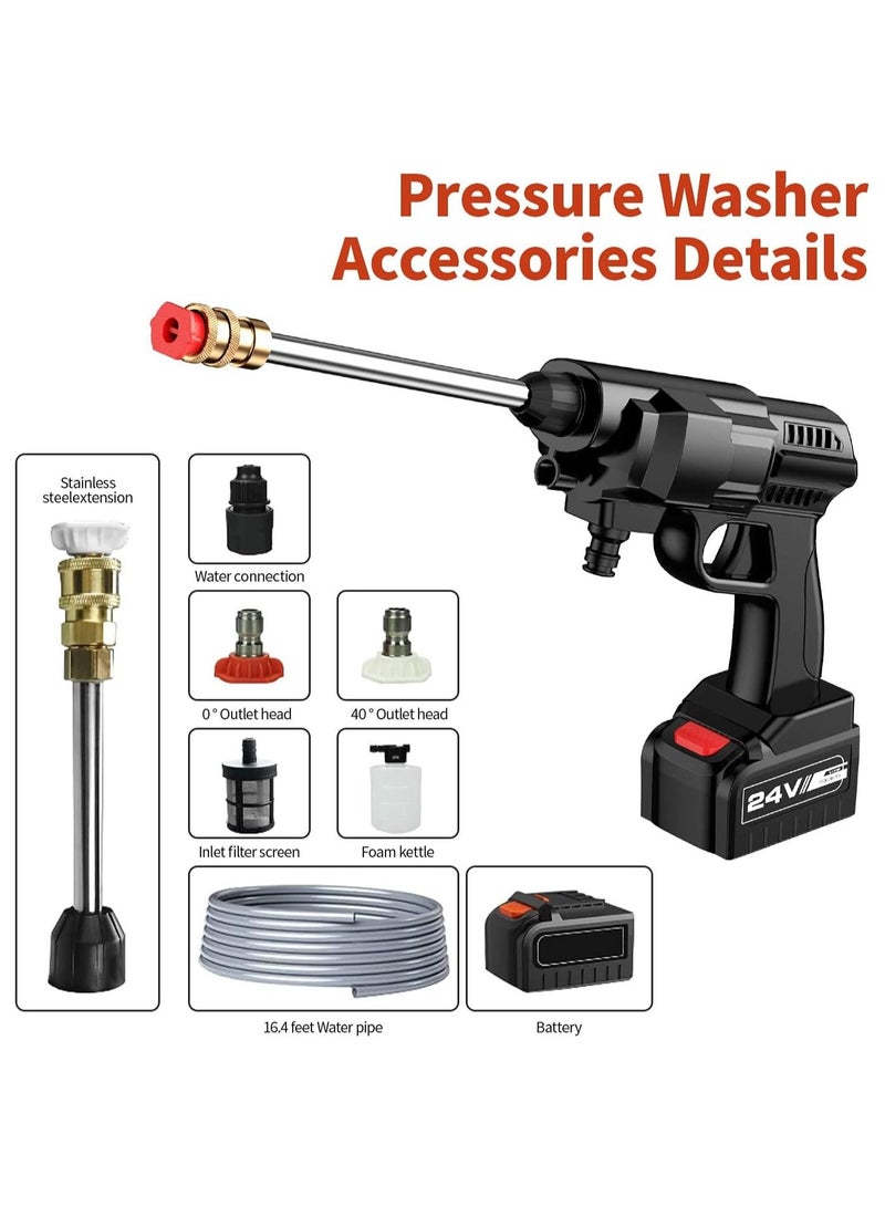 Generic Portable Pressure Washer, 24V Battery Power Max 435 PSI Cordless Electric Power Washers Cleaner for Washing Cars, Watering Flowers, Cleaning Floors  - Image 5