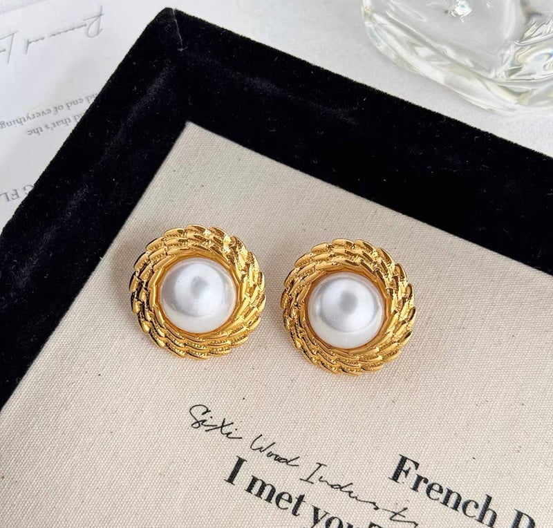 Golden Stainless Steel Earring - Image 1