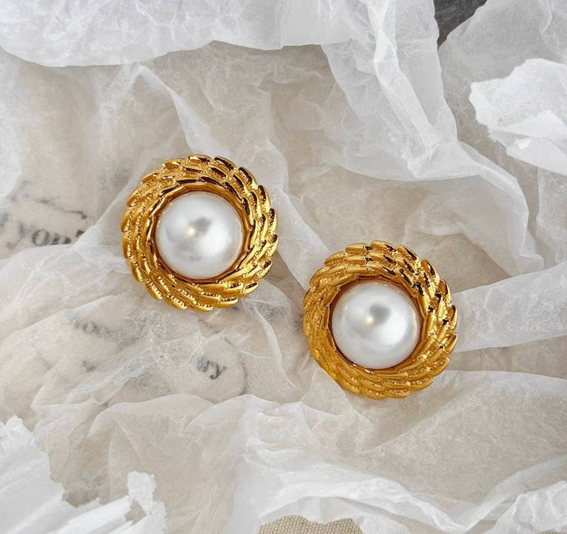 Golden Stainless Steel Earring - Image 2