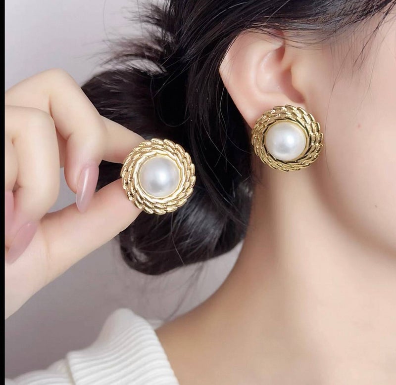 Golden Stainless Steel Earring - Image 3