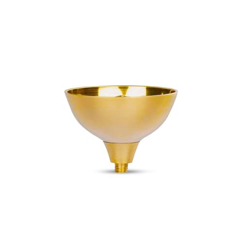 True Decor 6 Inches Brass Akhand Diya Medium Size Akhand Jyot with Borosilicate Glass Cover Brass Diya for Puja with Handle - Image 4