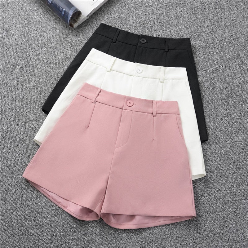 Black Suit Shorts For Women 2025 Spring & Fall New Versatile A-Line Wide-Leg Loose Slimming Look Outer Shorts For Women - Image 2