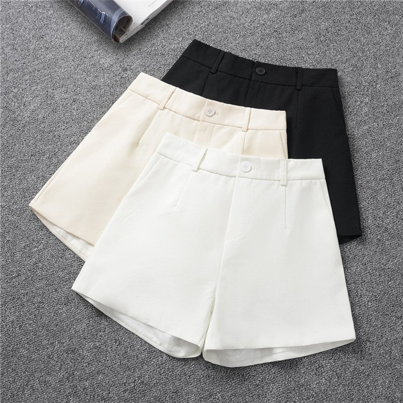Black Suit Shorts For Women 2025 Spring & Fall New Versatile A-Line Wide-Leg Loose Slimming Look Outer Shorts For Women - Image 3