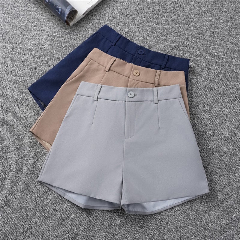 Black Suit Shorts For Women 2025 Spring & Fall New Versatile A-Line Wide-Leg Loose Slimming Look Outer Shorts For Women - Image 4