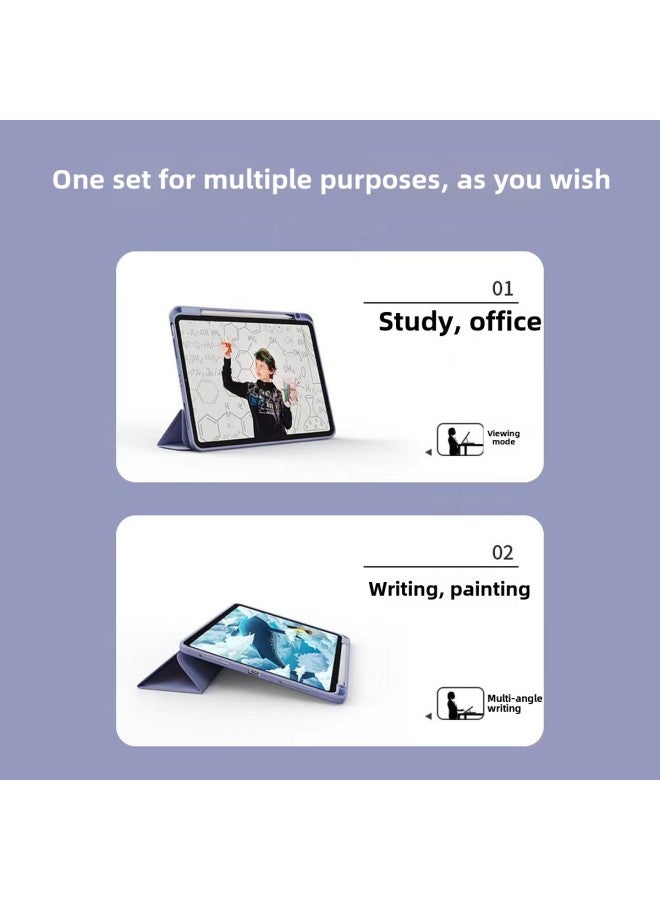 Suitable For Ipad Flat Protective Case Acrylic Ipad9 Flat Protective Case Magnetic Ipadpro11 Inch Protective Case-Color:Gray With Pen Tray-Applicable Model:Acrylic Solid Color Ipad 10.9inch Tenth Ge - Image 3