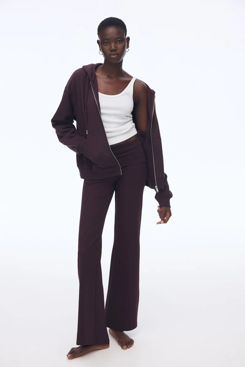 اتش اند ام بنطلون قطني بخصر مطوي