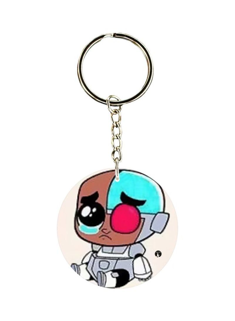 Double Sided Boy Printed Keychain