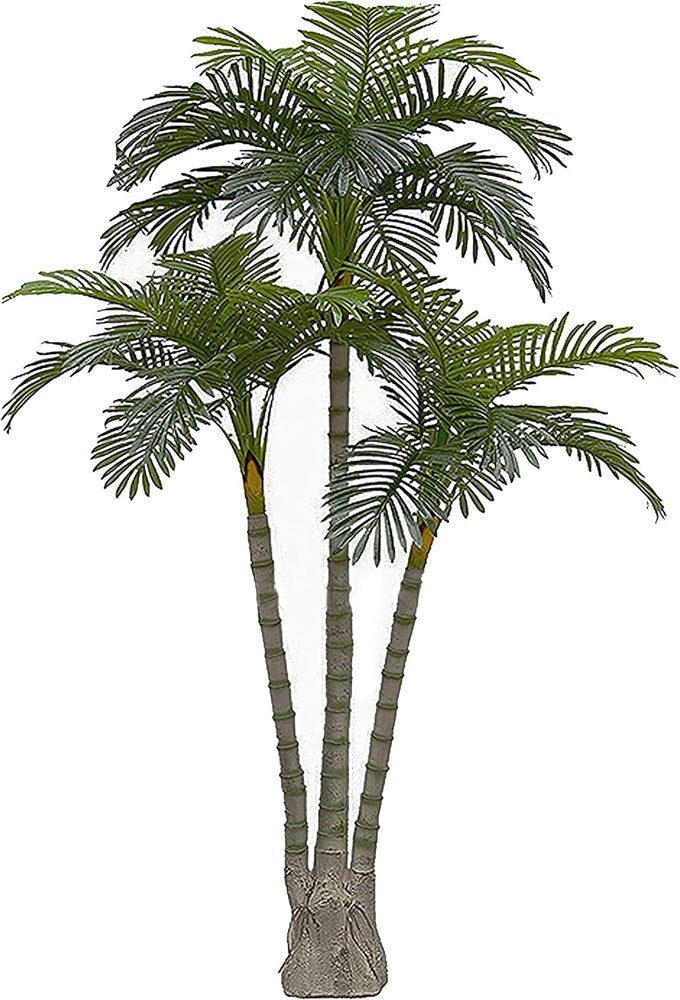 Gorgeous 63 Feet Standable Triple Trunk Artificial Palm Tree Real Touch Technology with UV Protection Super Quality Green