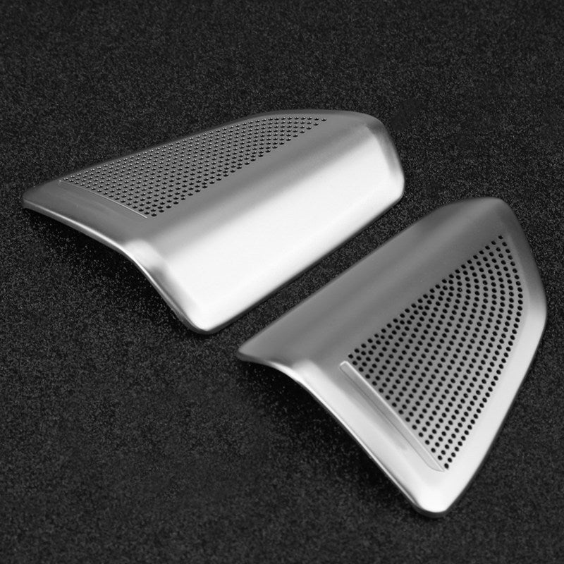 Stainless Steel Speaker Covers: 2 Pcs High Grade Matte Surface - Perfect Original Car Radian Fit Audio Speaker Cover Trim for 2014-2018 BMW X5 F15 F16 Car Interior Upgrade - Image 4