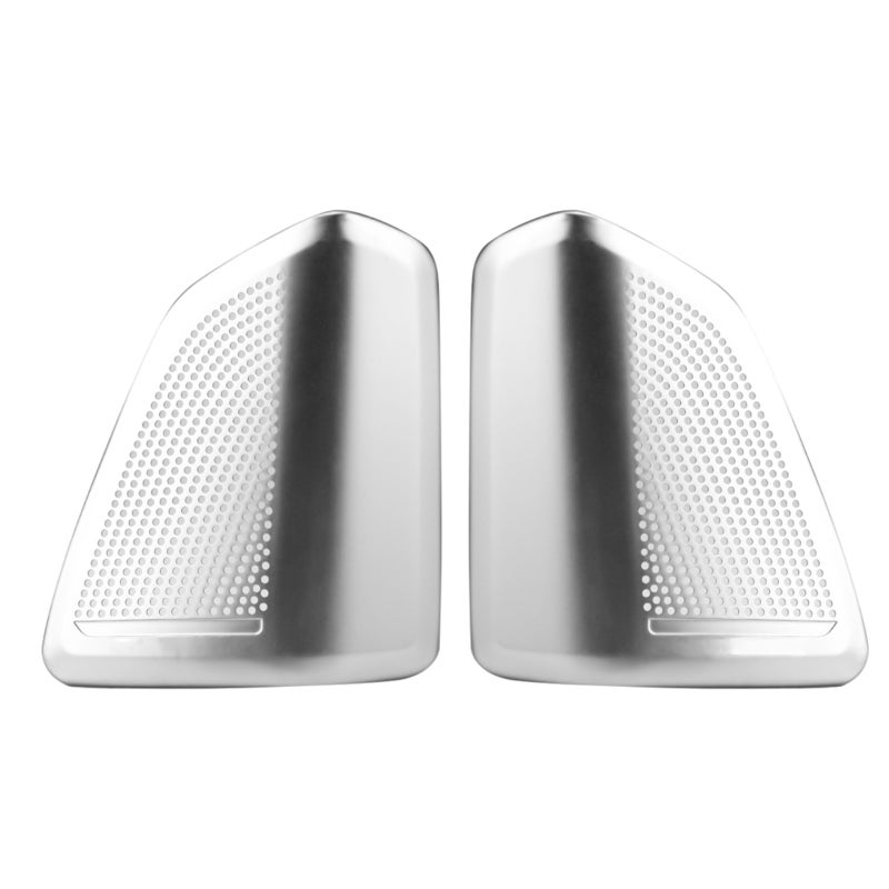 Stainless Steel Speaker Covers: 2 Pcs High Grade Matte Surface - Perfect Original Car Radian Fit Audio Speaker Cover Trim for 2014-2018 BMW X5 F15 F16 Car Interior Upgrade - Image 1