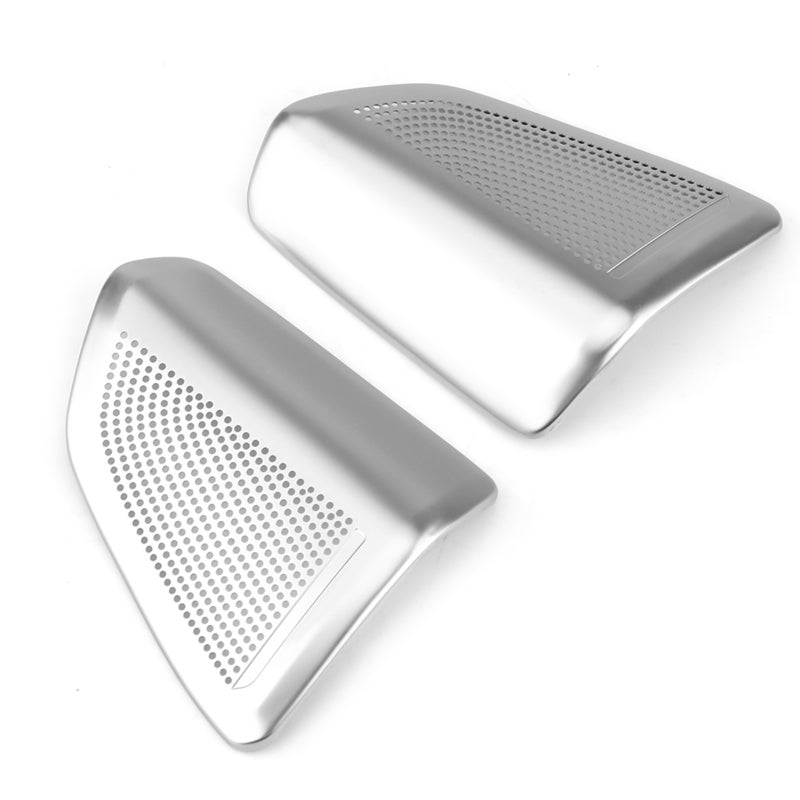 Stainless Steel Speaker Covers: 2 Pcs High Grade Matte Surface - Perfect Original Car Radian Fit Audio Speaker Cover Trim for 2014-2018 BMW X5 F15 F16 Car Interior Upgrade - Image 3