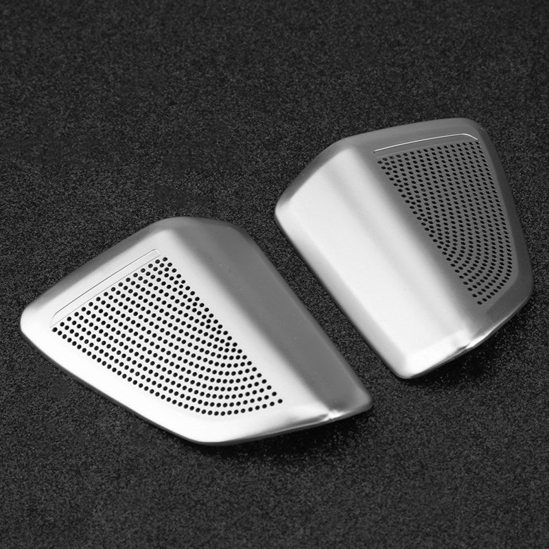 Stainless Steel Speaker Covers: 2 Pcs High Grade Matte Surface - Perfect Original Car Radian Fit Audio Speaker Cover Trim for 2014-2018 BMW X5 F15 F16 Car Interior Upgrade - Image 5