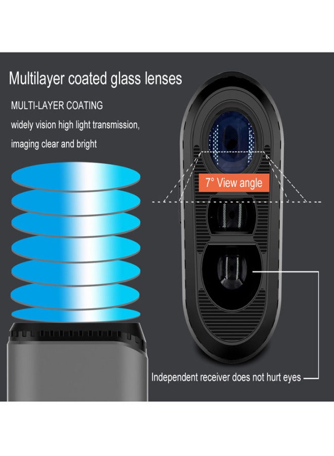 Generic Multifunction Rangefinder Meter Outdoor Golfs Telescopes Digital Monocular Range-Finder Angle Speed Height Measuring Tool with LCD Display - Image 3