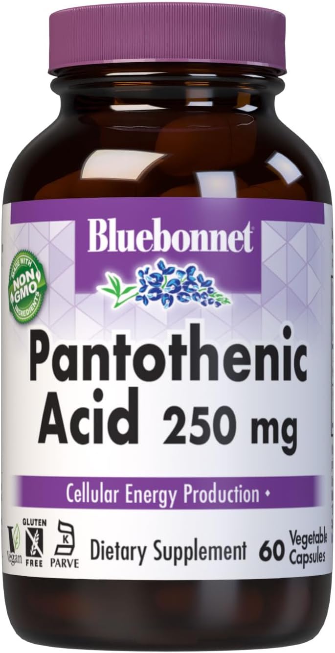 Bluebonnet Pantothenic Acid 250 mg Dietary Supplement for Men and Women - Image 1