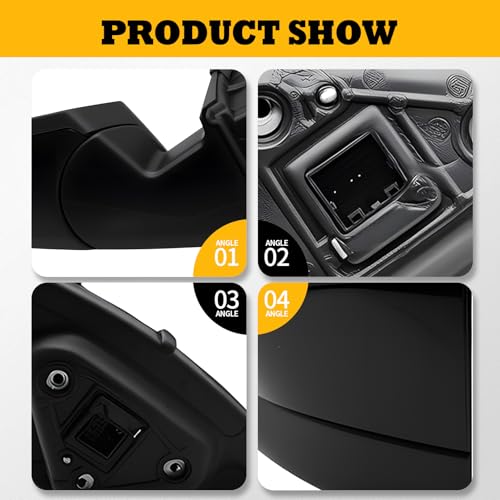 Jecoupoon Gloss Black Driver Side Mirror Assembly Compatible with 2014-2019 Impala w/Manual Folding and Power Glass 22936946 GM1320459 (Left 3pins) - Image 3
