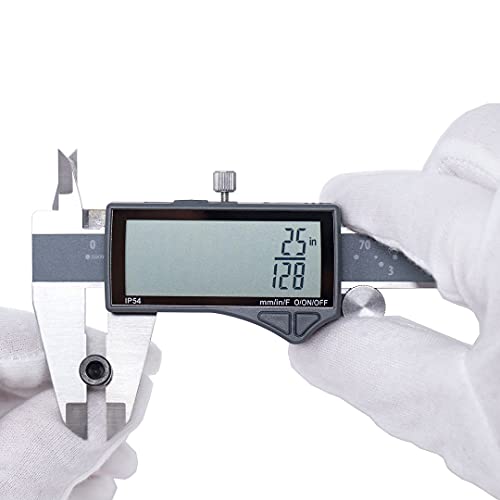 Clockwise Tools IP54 Grade Digital Caliper, DCLR-0605 0-6" /150mm, Inch/Metric/Fractions Conversion, Stainless Steel, Large LCD Screen - Image 5