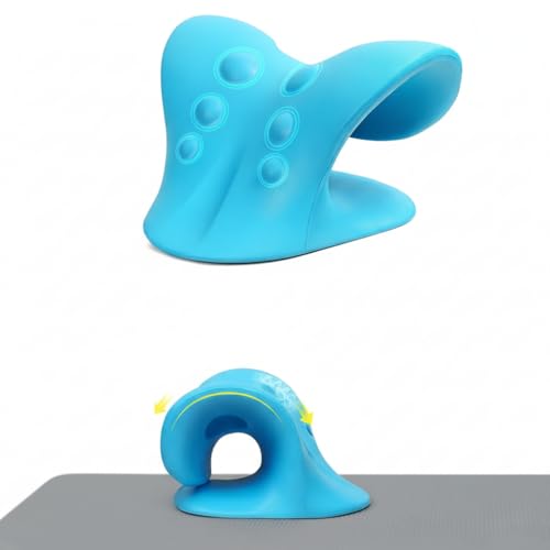 DOLTAS Neck Support Stretcher - Cervical Traction Device for Neck & Shoulder Pain Relief, Massage Relaxer, Acupressure Chiropractic Support (SKY BLUE) - Image 2