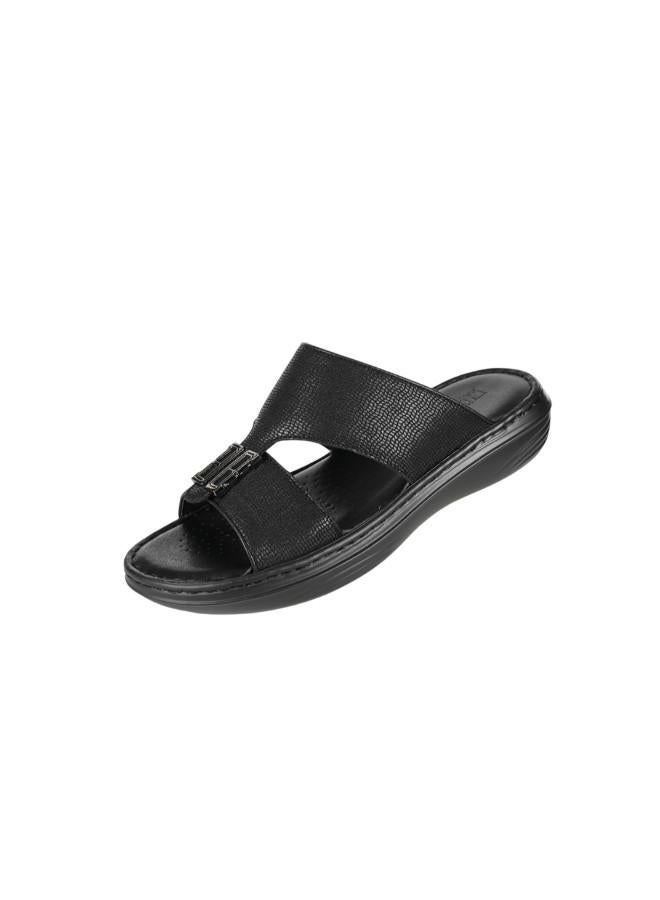 barjeel uno 008-3612 Barjeel Uno Mens Arabic Sandals 21410-63 Black - Image 1