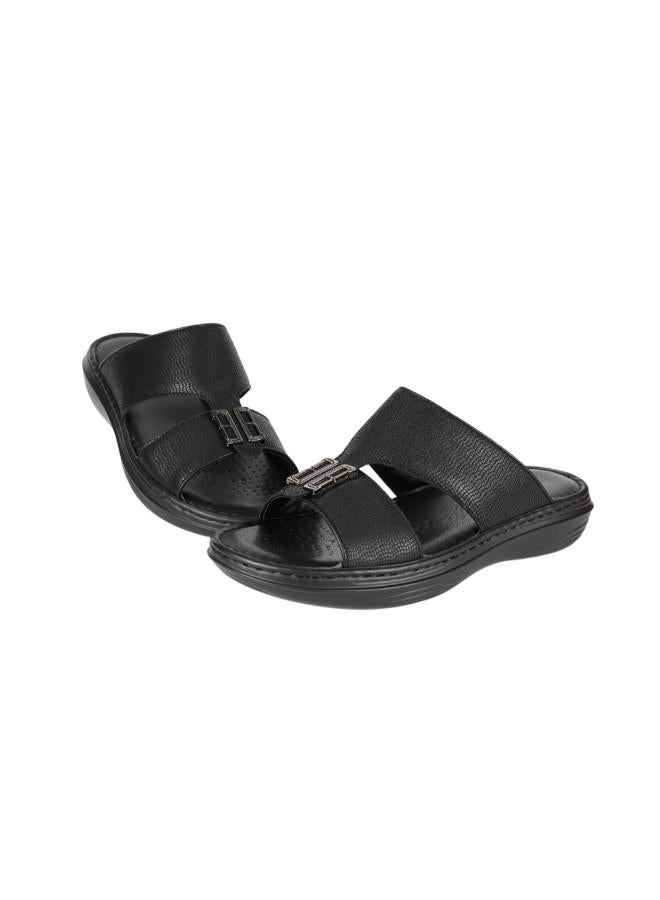 barjeel uno 008-3612 Barjeel Uno Mens Arabic Sandals 21410-63 Black - Image 3