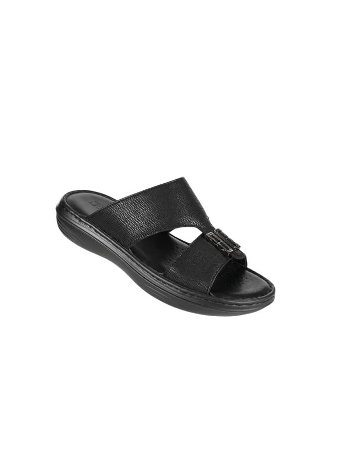 بارجيل أونو 008-3612 Barjeel Uno Mens Arabic Sandals 21410-63 Black