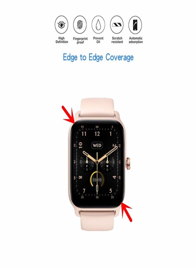 MIHENCE Compatible for Faweio 1.8'' Smart Watch Screen Protector, TPU HD Full Coverage Invisible Protective Film Compatible for Faweio IDW26 / IDW13 / IDW15 / IDW19 / Cillso IDW26 Smartwatch (6PCS) - Image 3