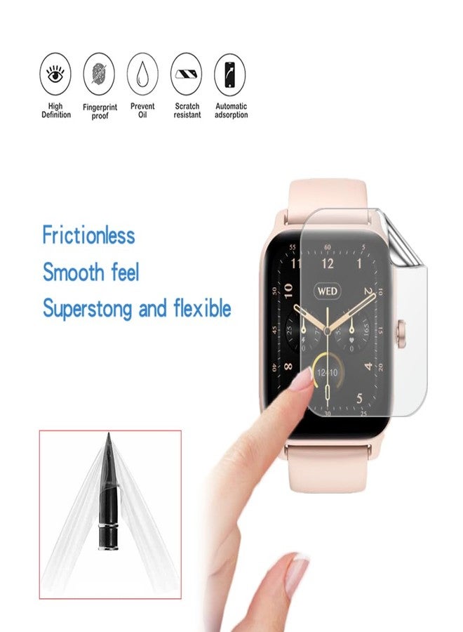 MIHENCE Compatible for Faweio 1.8'' Smart Watch Screen Protector, TPU HD Full Coverage Invisible Protective Film Compatible for Faweio IDW26 / IDW13 / IDW15 / IDW19 / Cillso IDW26 Smartwatch (6PCS) - Image 5