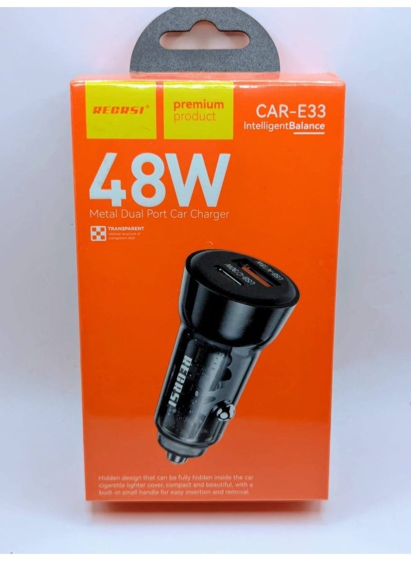 RECRSI Car Charger 48W 1C1A Fast Car Adapter USB Type C Car Plug Compatible with iPhone 16 15 14 Pro Max Galaxy S25 24 23 Ultra Huawei Xiaomi Honor Oppo Vivo Apple Watch S10 Earbuds - Image 5