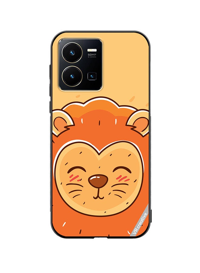Protective Case Cover For Vivo Y35 Sleeping Lion Design Multicolour