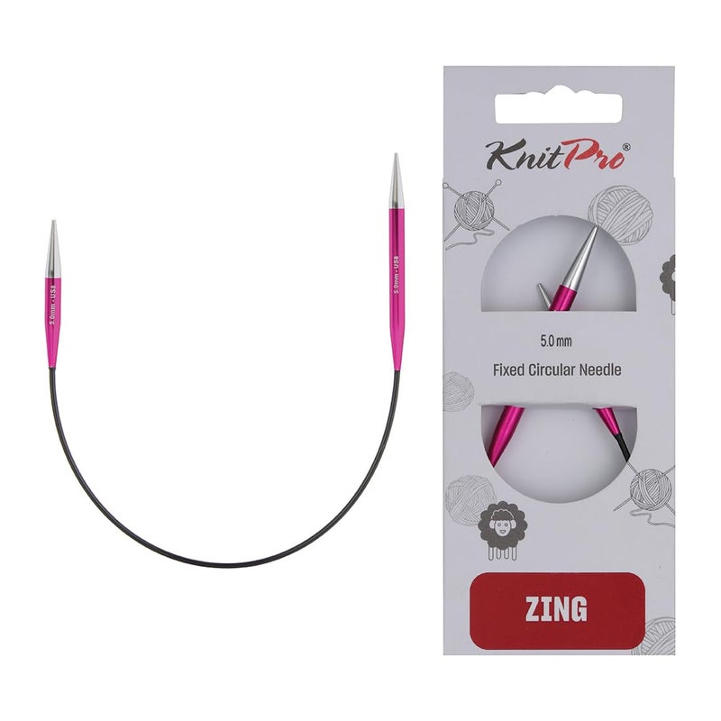 KnitPro Zing Fixed Circular Needles Asymmetrical 10 25cm  Size 500mm