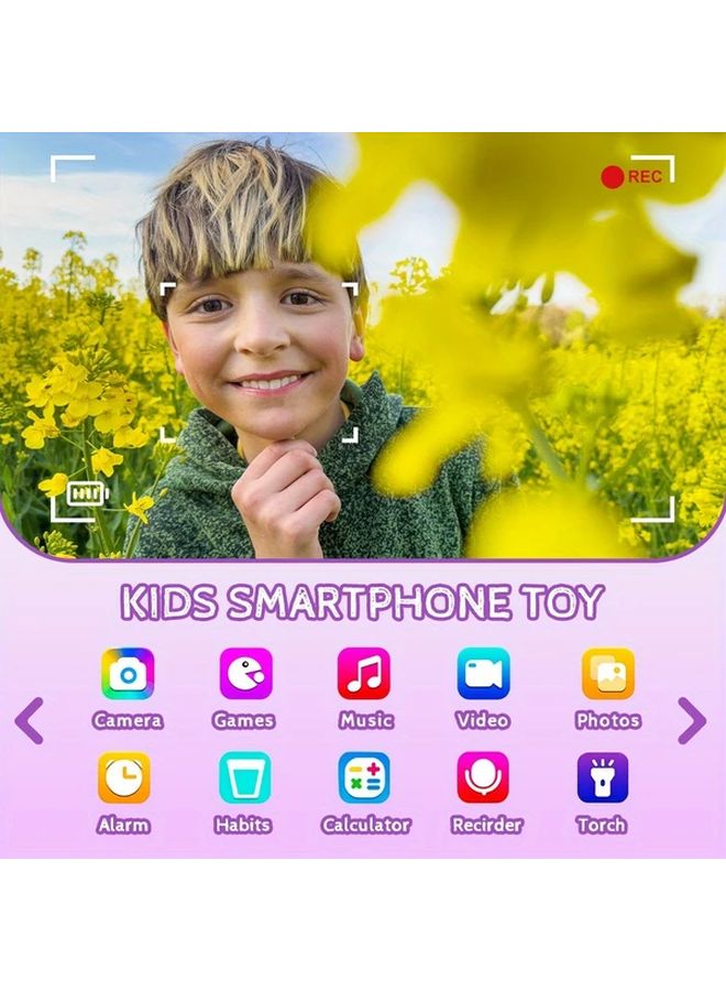 Purple MP3 Player With Dual Cameras Touch Screen Games Stories For Kids 3 8 Years - Image 3