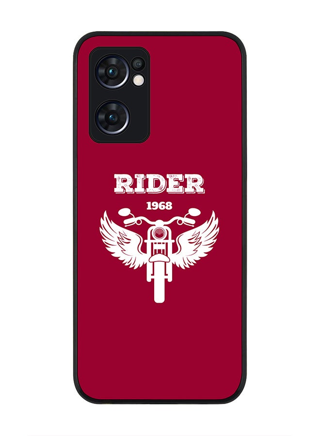 Stylizedd Rugged Black edge case for Oppo Find X5 Lite, Slim fit Soft Case Flexible Cover - Rider 1968 - Image 1