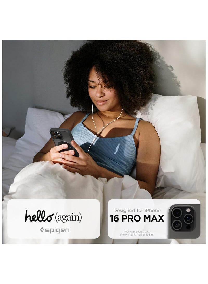 سبايجن حافظة سبيايجن الترا هابيرد ماج فيت مصممة لهاتف ايفون 16 برو ماكس [مضادة للاصفرار] [حماية من الدرجة العسكرية] متوافقة مع ماج سيف - أسود كلاسيكي - Image 3