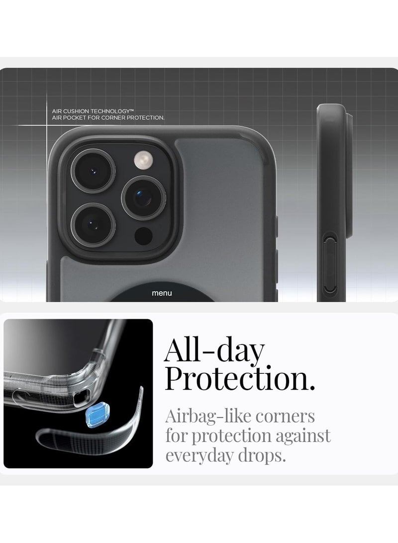 سبايجن حافظة سبيايجن الترا هابيرد ماج فيت مصممة لهاتف ايفون 16 برو ماكس [مضادة للاصفرار] [حماية من الدرجة العسكرية] متوافقة مع ماج سيف - أسود كلاسيكي - Image 5