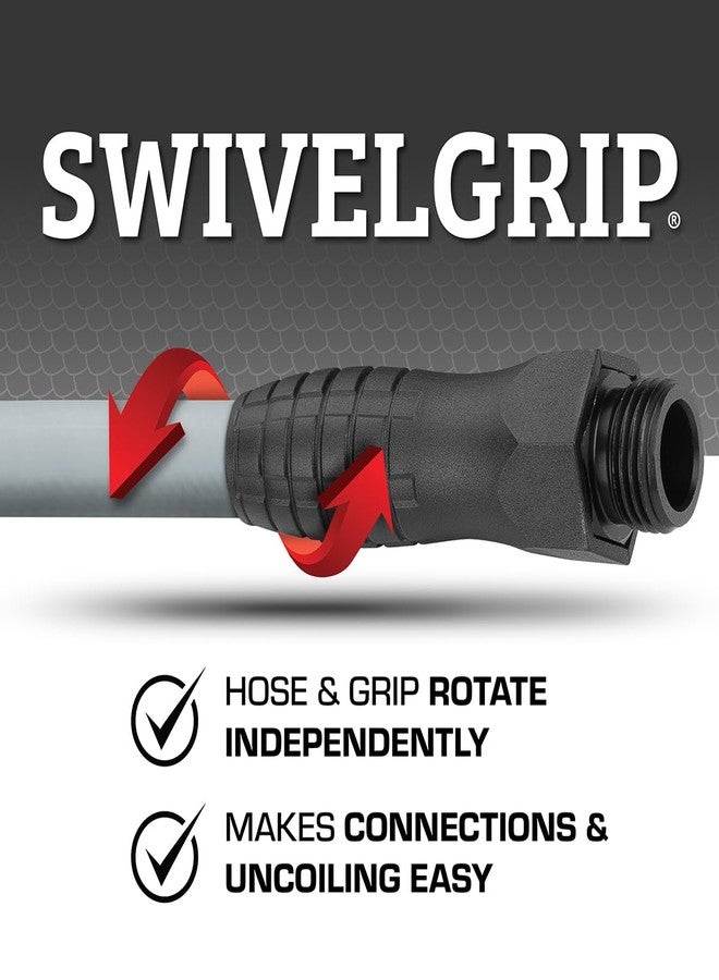خرطوم حديقة Flexzilla Colors™ SwivelGrip®، 5/8 بوصة × 25 قدمًا، وصلات GHT من 3/4 بوصة إلى 11 1/2 بوصة، لون رمادي داكن - Image 3