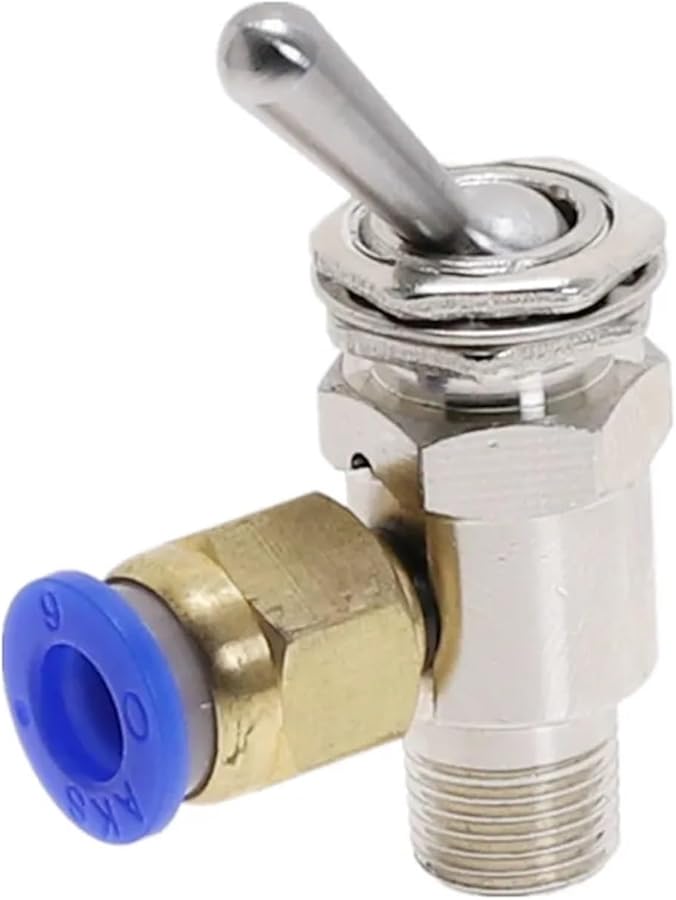 Air Pneumatic Mechanical Valve TAC 3V 2 Position 2 Way ON OFF Toggle Switch With 8mm Fitting - Image 2