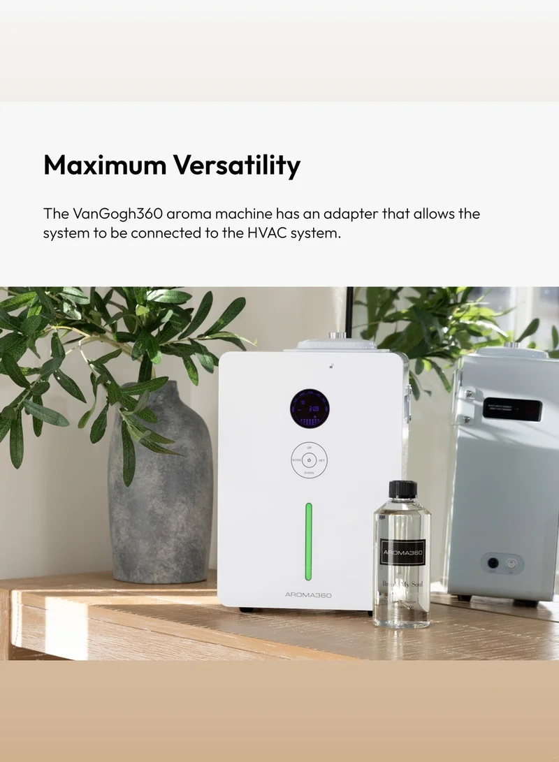 AROMA360 VanGogh360 - 1800 sq ft Coverage-Scent Diffuser HVAC System or Stand Alone Fragrance Oil Diffuser Heatless, Waterless, Timer, No Residue - Black