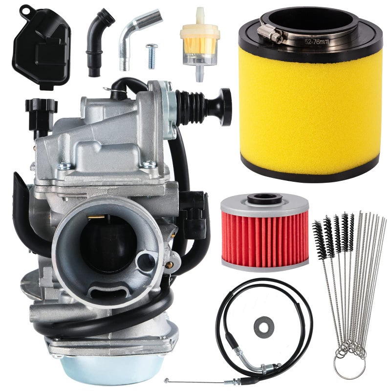 Tang FourTrax 300 Carburetor for Honda TRX300 TRX350 CarbRancher 350Foreman 400 450 with Air and Oil FilterCleaning Brush