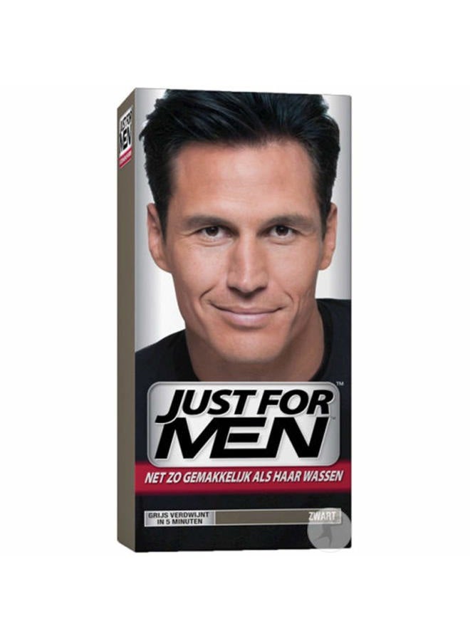 Just For Men , Shampoo-In-Color, Real Black H-55, Single Application Haircolor Kit - Image 1