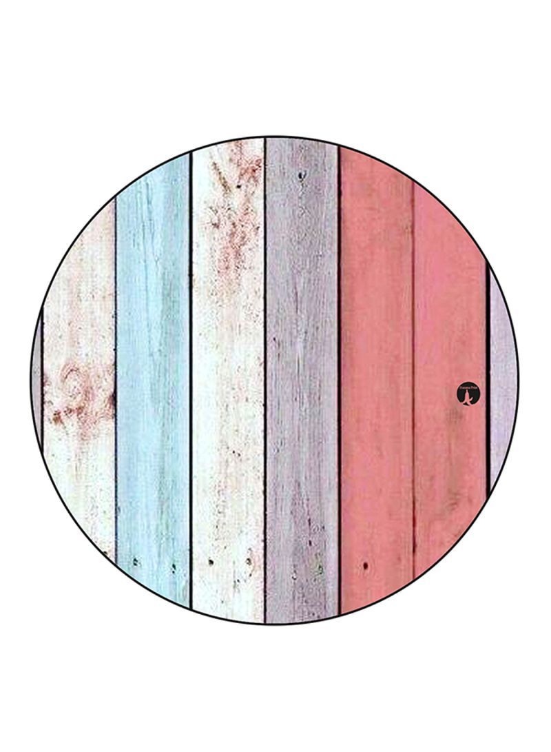 RKN Wood Printed Round Pin Badge Multicolour - Image 1