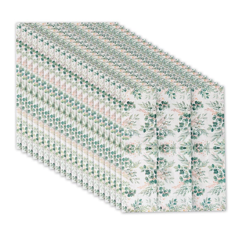 Eucalyptus Green Disposable Paper Napkins Soft Comfortable for Dining Event Travel - Image 5