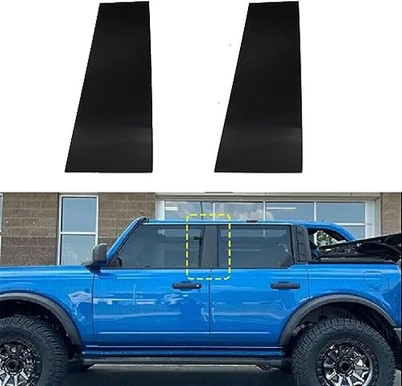 Wivplex Glossy Black Car Window Trim Covers for Ford Bronco - Image 5