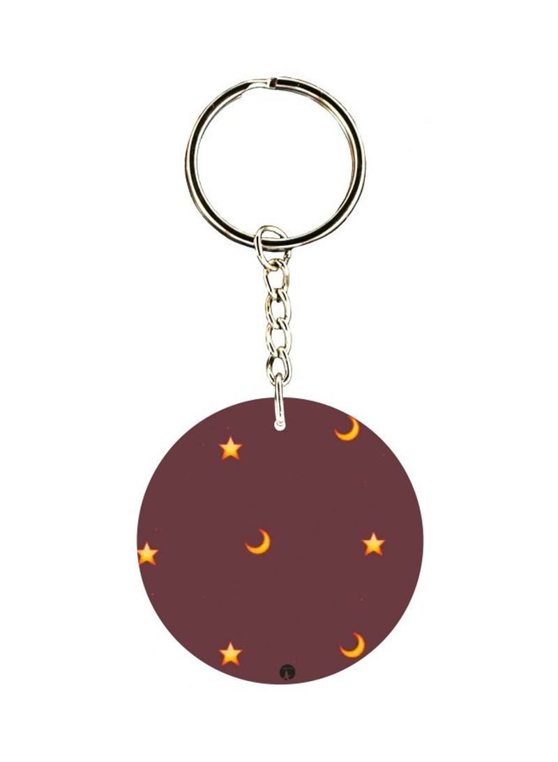 Moon And Stars Themed Keychain