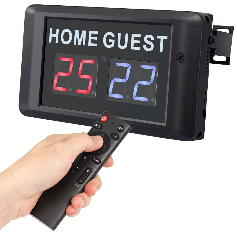 Pellor PELLOR Sports Scoreboard Football Portable Scoreboard, LED Scoreboard Electronic 0-99 with Remote Control for Basketball, Badminton, Volleyball, Tennis Baseball for Indoor and Outdoor Competitions - Image 1