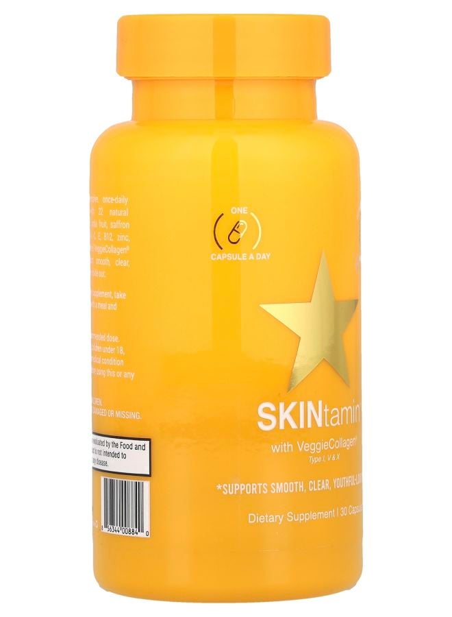 HAIRTAMIN SKINtamin® With VeggieCollagen® 30 Capsules - Image 2